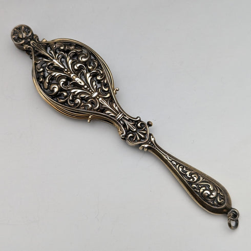 美國古董純銀鍍金便攜式折疊眼鏡 Roniet